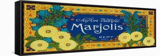 Marjolis Soap Label - Paris, France-Lantern Press-Framed Stretched Canvas