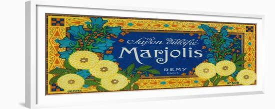 Marjolis Soap Label - Paris, France-Lantern Press-Framed Premium Giclee Print