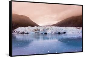 Marjorie Glacier in Glacier Bay National Park, Alaska, United States of America, North America-Laura Grier-Framed Stretched Canvas