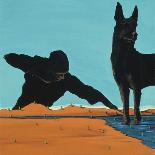 Black Dog in Chestertown, 1998-Marjorie Weiss-Framed Giclee Print
