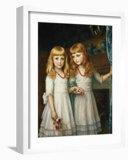 Marjory and Lettice Wormald-Arthur Hughes-Framed Giclee Print