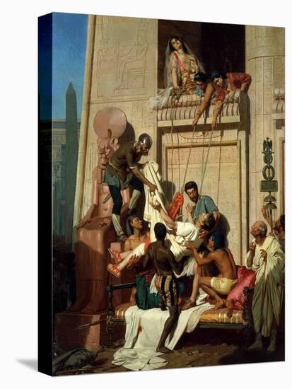 Mark Antony Brought Dying to Cleopatra VII, Queen of Egypt-Ernest Hillemacher-Stretched Canvas
