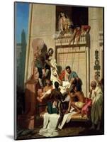 Mark Antony Brought Dying to Cleopatra VII, Queen of Egypt-Ernest Hillemacher-Mounted Giclee Print