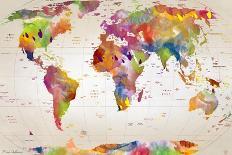 Map of the World-Mark Ashkenazi-Giclee Print