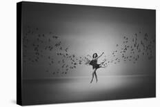 Ballerina Flight Of Birds-Mark Biwit-Framed Giclee Print