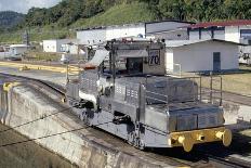 Locomotives Used to Pull Ships Through the Locks, Panama Canal, Panama, Central America-Mark Chivers-Photographic Print