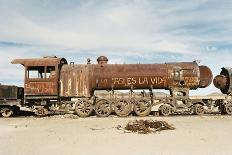 Rusting Locomotive at Train Graveyard, Uyuni, Bolivia, South America-Mark Chivers-Photographic Print