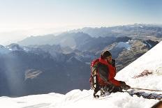 View from Summit, Huayna Potosi, Cordillera Real, Bolivia, South America-Mark Chivers-Photographic Print