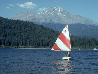 Sailing on Lake Siskiyou, Mt. Shasta, CA