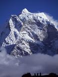 Climbers on Ridge in Dodh Koshir River Valley Photograph Himalayan Peak of Everest Range-Mark Hannaford-Photographic Print