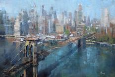 Brooklyn Bridge-Mark Lague-Framed Art Print