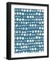 Mark Making Tile Pattern II Light Blue Crop-Moira Hershey-Framed Art Print