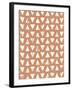 Mark Making Tile Pattern IV Rust Crop-Moira Hershey-Framed Art Print