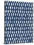 Mark Making Tile Pattern V Dark Blue Crop-Moira Hershey-Stretched Canvas