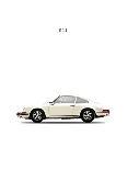Porsche 911E 1968 White-Mark Rogan-Art Print