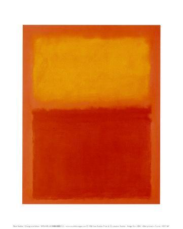 Violet Black Orange Yellow on White and Red 1949 Mark Rothko Print Poster 26x36