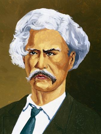 Artnwordz Mark Twain Profile Original Upcycled Atlas Sheet Pop Art Wal –  Whinycat