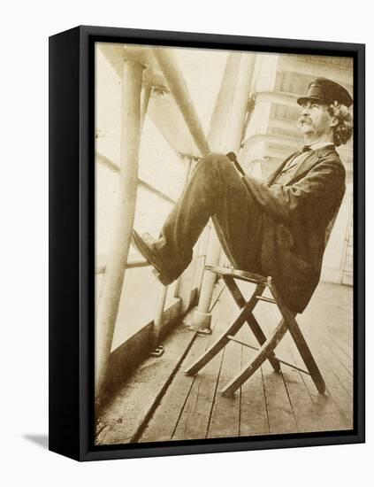 Mark Twain, American Author and Humorist-Science Source-Framed Stretched Canvas