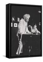 Mark Twain, American author, playing pool, c1900s(?)-Unknown-Framed Stretched Canvas