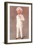 Mark Twain American Writer Born: Samuel Langhorne Clemens Pictured in a White Suit-Spy (Leslie M. Ward)-Framed Photographic Print