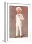 Mark Twain American Writer Born: Samuel Langhorne Clemens Pictured in a White Suit-Spy (Leslie M. Ward)-Framed Photographic Print