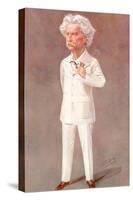 Mark Twain American Writer Born: Samuel Langhorne Clemens Pictured in a White Suit-Spy (Leslie M. Ward)-Stretched Canvas