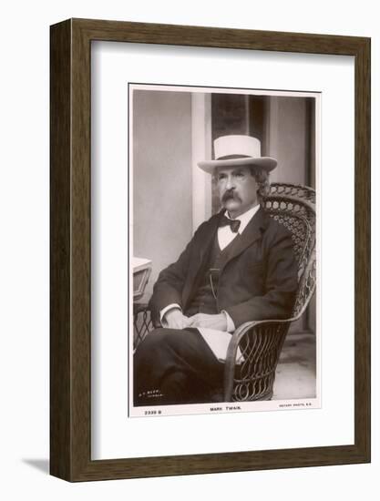 Mark Twain American Writer Born: Samuel Langhorne Clemens-null-Framed Photographic Print