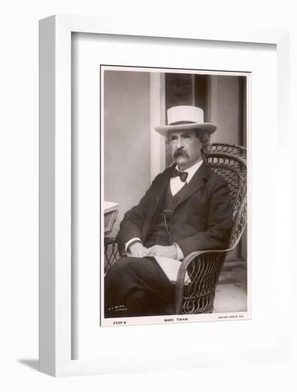 Mark Twain American Writer Born: Samuel Langhorne Clemens-null-Framed Photographic Print