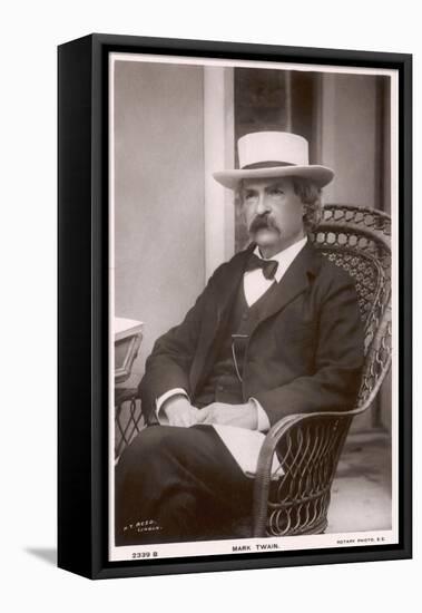 Mark Twain American Writer Born: Samuel Langhorne Clemens-null-Framed Stretched Canvas
