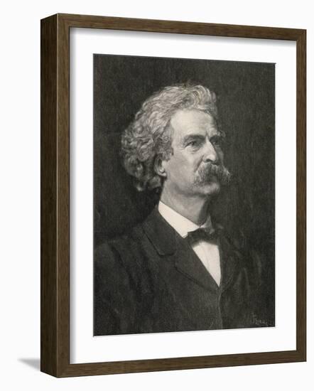 Mark Twain American Writer Creator of Tom Sawyer and Huckleberry Finn-null-Framed Photographic Print