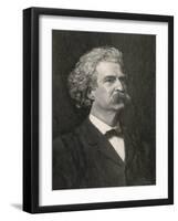 Mark Twain American Writer Creator of Tom Sawyer and Huckleberry Finn-null-Framed Photographic Print