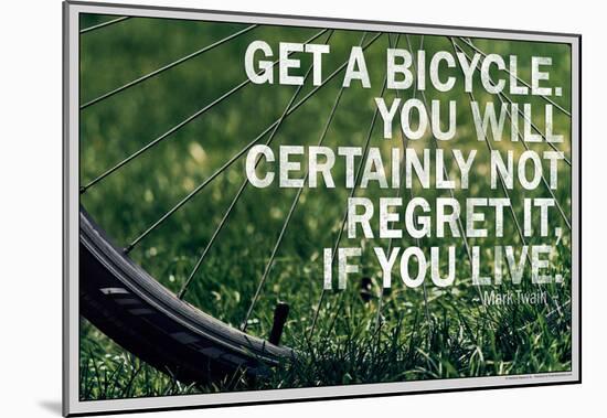 Mark Twain Bicycle Quote Poster-null-Mounted Poster