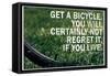 Mark Twain Bicycle Quote Poster-null-Framed Stretched Canvas