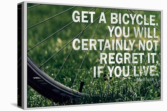 Mark Twain Bicycle Quote Poster-null-Stretched Canvas