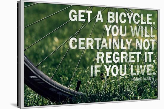 Mark Twain Bicycle Quote Poster-null-Stretched Canvas