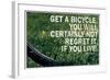 Mark Twain Bicycle Quote Poster-null-Framed Photo