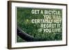 Mark Twain Bicycle Quote Poster-null-Framed Photo