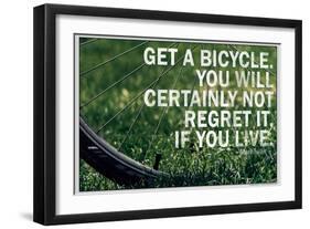 Mark Twain Bicycle Quote Poster-null-Framed Photo