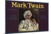 Mark Twain Brand - Tustin, California - Citrus Crate Label-Lantern Press-Mounted Art Print