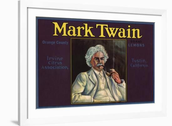 Mark Twain Brand - Tustin, California - Citrus Crate Label-Lantern Press-Framed Premium Giclee Print