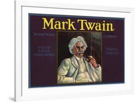 Mark Twain Brand - Tustin, California - Citrus Crate Label-Lantern Press-Framed Premium Giclee Print