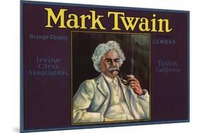 Mark Twain Brand - Tustin, California - Citrus Crate Label-Lantern Press-Mounted Premium Giclee Print