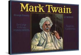 Mark Twain Brand - Tustin, California - Citrus Crate Label-Lantern Press-Stretched Canvas