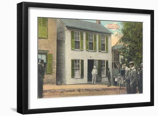 Mark Twain in Hannibal, Missouri-null-Framed Art Print