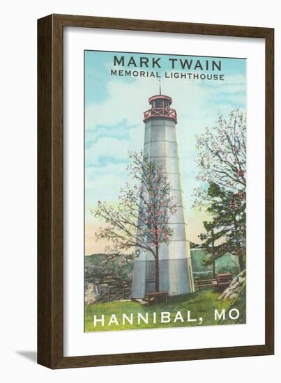 Mark Twain Lighthouse, Hannibal, Missouri-null-Framed Art Print