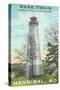 Mark Twain Lighthouse, Hannibal, Missouri-null-Stretched Canvas