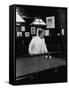 Mark Twain Playing Game of Pool-null-Framed Stretched Canvas