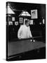 Mark Twain Playing Game of Pool-null-Stretched Canvas