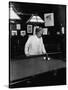 Mark Twain Playing Game of Pool-null-Stretched Canvas