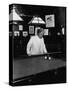 Mark Twain Playing Game of Pool-null-Stretched Canvas